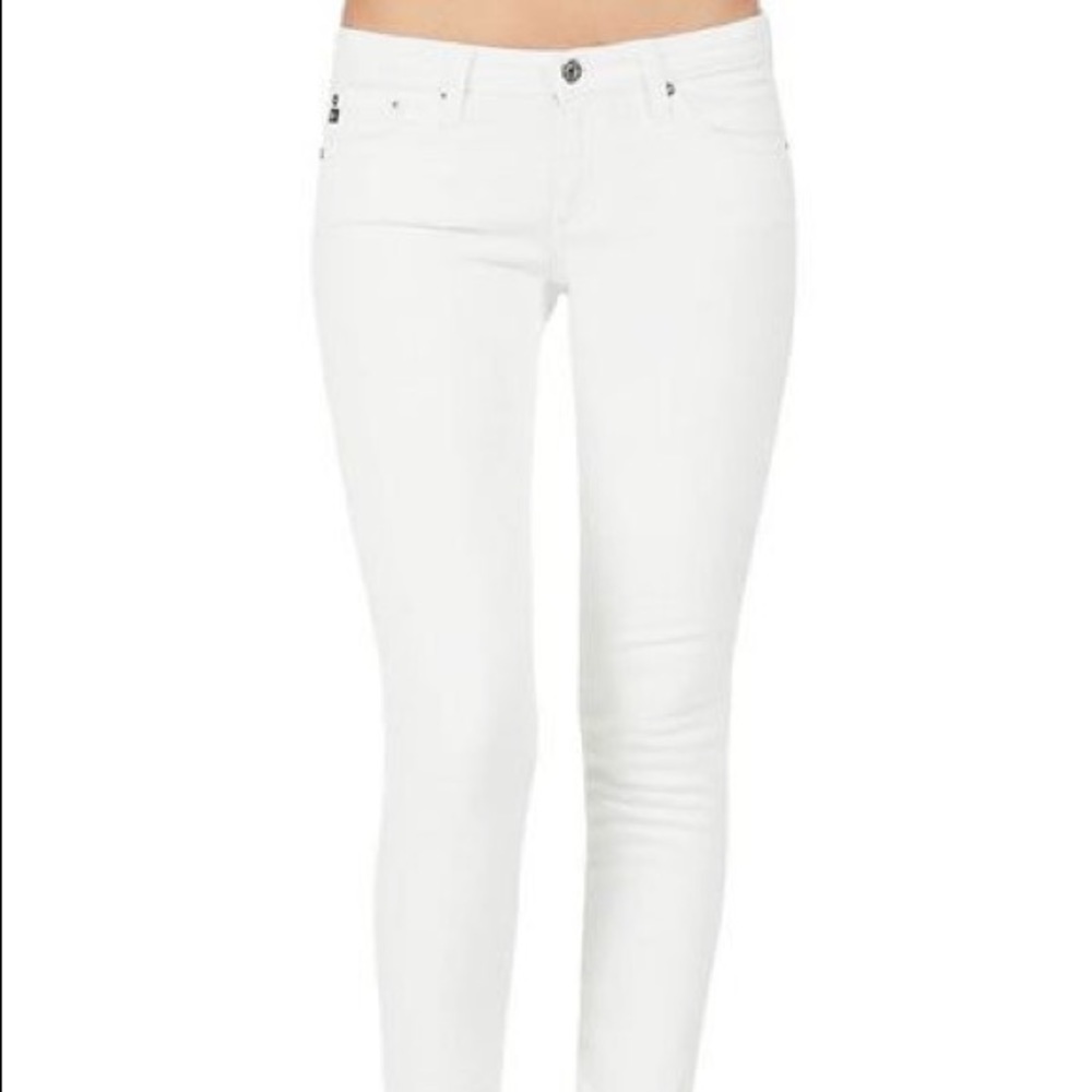 AG jeans ‘the stilt’ sateen cigarette jean - white